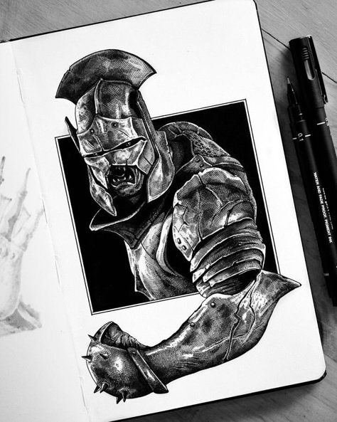 Lord Of The Rings Uruk Hai, Lord Of The Rings Art Draw, Uruk Hai Art, Uruk Hai Tattoo, Lord Of The Rings Drawing, Hai Tattoo, Uruk Hai, Black Ink Drawing, Jaguar Tattoo