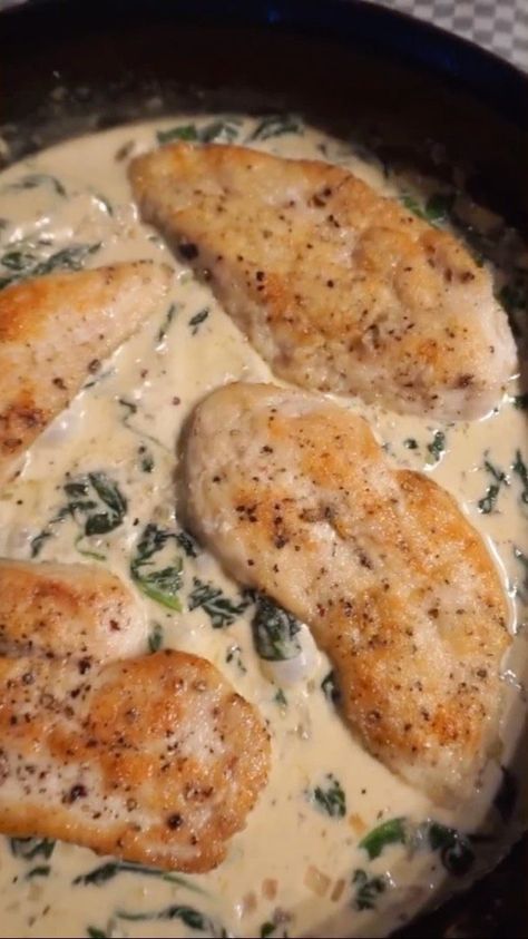 Kim on Reels | Jungle · I've Been In Love Boursin Chicken, Crescent Recipes, Seared Chicken Breast, Pan Seared Chicken, Easy Chicken Breast, Scampi Recipe, Herb Cheese, Weeknight Dinner Recipes Easy, Quick Chicken