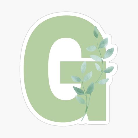 Get my art printed on awesome products. Support me at Redbubble #RBandME: https://www.redbubble.com/i/sticker/The-letter-G-sage-green-decorative-monogram-with-gold-embellishment-by-baeyoncemd/67102182.EJUG5?asc=u Letter G Aesthetic, G Aesthetic Letter, G Wallpaper Letter Aesthetic, Peta Pikiran, Aesthetic Letter, Decorative Lettering, Moon And Stars Wallpaper, Tree Project, Family Tree Project