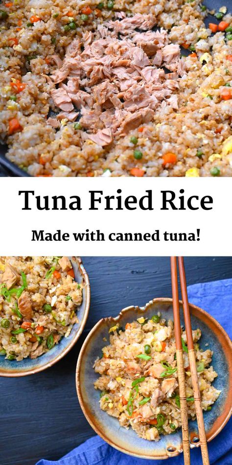 Tuna Fish And Rice Recipes, Fried Tuna Recipes, Rice And Canned Tuna, Tuna Fried Rice Recipes, High Protein Canned Tuna Recipes, Tuna With Rice Recipes, Recipes With Tuna Can, Canned Tuna Rice, Tuna And Rice Recipes