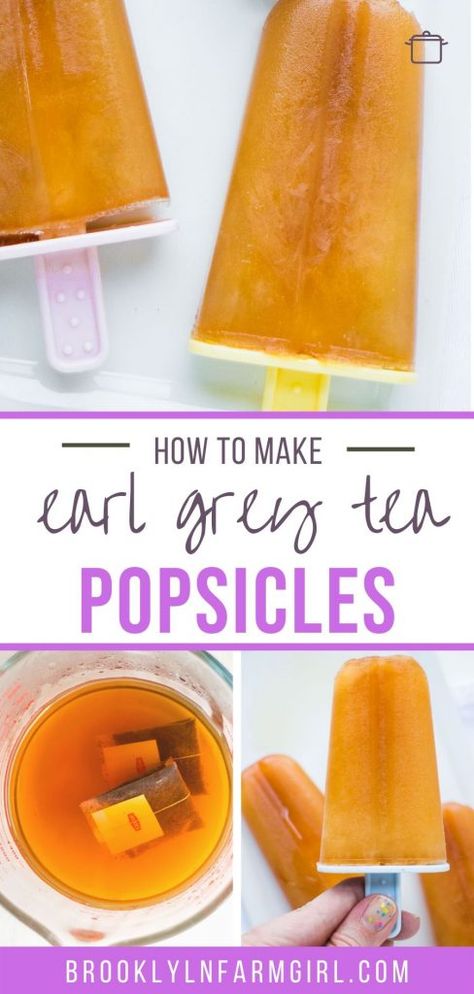 Earl Grey Tea Popsicles Tea Popsicles, Comfort Food Desserts, Healthy Popsicles, Berry Dessert, Delicious Donuts, Popsicle Recipes, Grey Tea, Earl Grey Tea, Dessert Dishes