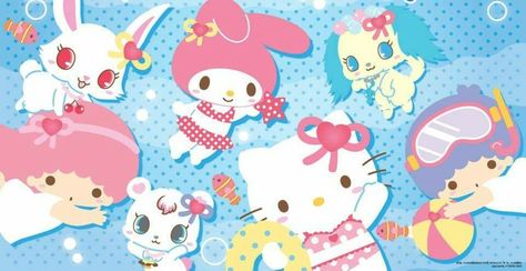 Sanrio Summer Summer Sanrio, Sanrio Summer, Sanrio Party, Sanrio Wallpapers, Sanrio Danshi, Hello Kitty Wallpaper Hd, Summer Board, Hello Kitty Baby, Melody Hello Kitty