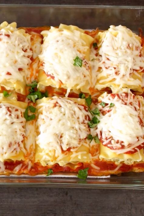 Lasagna Roll Ups packed with rich and flavorful layers of vegetables, ricotta, mozzarella, parmesan cheese and marinara sauce, wrapped in individual tender and soft lasagna pasta. It’s versatile and much easier than traditional lasagna recipe. Plus, it reheats and freezes really well! Lasagna Roll Ups Without Ricotta Cheese, Lasagna Wraps Roll Ups, Lazana Recipes Lasagna Roll Ups, Mini Lasagna Rolls, Lasagna Roll Ups No Meat, Lasange Recipe Rolls, Rolled Lasagna Recipe With Meat, Lasange Recipe Roll Ups, Lasagne Roll Ups Easy