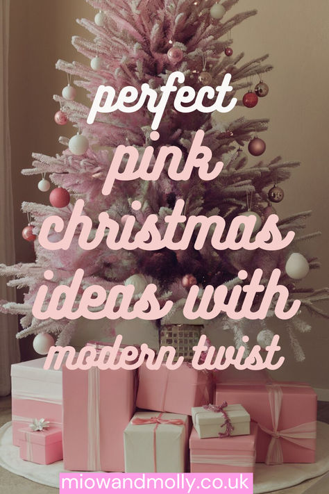 pink Pink And Green Christmas Aesthetic, Pinkmas Party, Diy Pink Christmas Decorations, Modern Pink Christmas, Pink Christmas Ideas, Pink Christmas Table, Pink Christmas Background, Pink And Red Christmas, Pink Table Settings