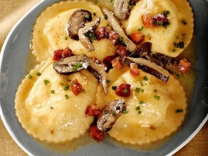 How To Make Ravioli, Anne Burrell, Ravioli Filling, Mushroom Sauce Recipe, Ravioli Recipe, Wild Mushroom, Chicken Marsala, Food Network Magazine, Mushroom Sauce