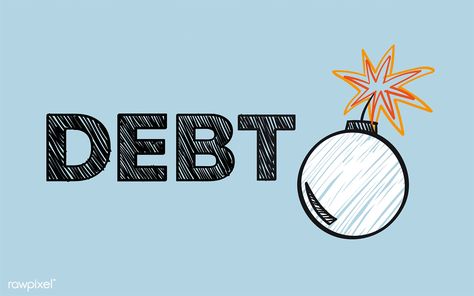 Bomb icon with debt illustration | free image by rawpixel.com / Minty Debt Illustration, Finance Doodle, Pictures Vision Board, Doodle Vector, Dream Chaser, Student Debt, Debt Free, Free Illustrations, Free Pictures