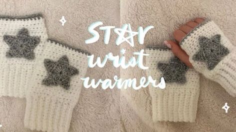 crochet fingerless gloves with a star ⭐ Gloves Crochet Free Pattern, Sewing Patterns Plush, Diy Animal Crafts, Crochet Gloves Fingerless, Crochet Fingerless Gloves Free Pattern, Fingerless Gloves Crochet, Gloves Crochet, Crochet Star, Animal Fabric