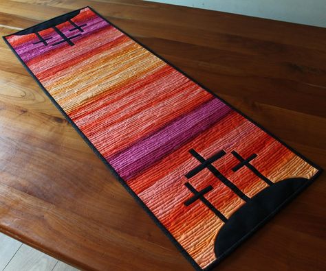 Easter Table Runner | Not wanting to do a cute froo-froo tab… | Flickr Easter Table Runner Pattern, Easter Table Centerpieces, Easter Table Runner, Easter Craft Projects, Easter Table Runners, Cross Quilt, Holiday Table Runner, Quilting Board, Quilted Table Runners Patterns