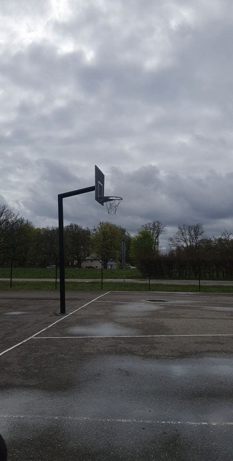 Rainy basketball court clouds Rainy Basketball Court, Basketball Court Aesthetic, Outdoor Basketball Court, Morning Rain, Big Cats Art, Ball Is Life, Fall Back, Cats Art, Light Of My Life