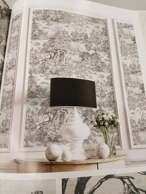 Toile Accent Wall, Toile Bathroom Wallpaper, Vintage Black And White Wallpaper, Black And White Vintage Wallpaper, Toile Wallpaper Bathroom, Forest Tree Wallpaper, Black And White Toile Wallpaper, Black Toile Wallpaper, Black And White Toile Wallpaper Dining Room