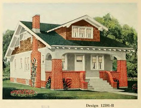 Bungalow Pictures, 1920s Craftsman Bungalows, Craftsman Bungalow Exterior, 1920s Craftsman, 1920s Bungalow, Craftsman Bungalow, Bungalow Exterior, Craftsman Exterior, Vintage Cross Stitch Pattern