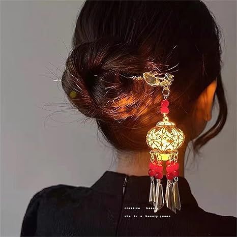 Amazon.com : Lantern Light Tassel Hairpins Hair Stick Chinese Coiled Hair Antique Hair Pin Hair Accessories for Women 1 PC Red Bead : Beauty & Personal Care Festival Mode, Chopstick Hair, Handmade Hairpin, Hair Coils, Chinese Hairstyle, Lotus Design, Fringe Hairstyles, Retro Hairstyles, Hair Reference