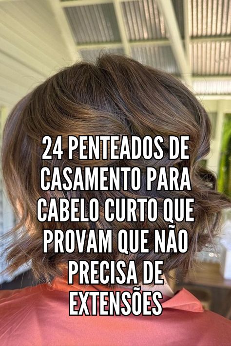 A beleza de penteados meio apanhado meio penteado para baixo é o facto de poderem ser usados com todos os comprimentos de cabelo. Com este tipo de penteado, usa a maior parte do seu cabelo curto para baixo e prende a secção superior longe do seu rosto. Esta é uma forma fantástica de chamar a atenção para a sua maquilhagem de noiva suave. // Crédito da foto: instagram @hairbylaceygc Penteado Cabelo Curto, Curly Hair Styles, Hair Styles, Hair, Beauty