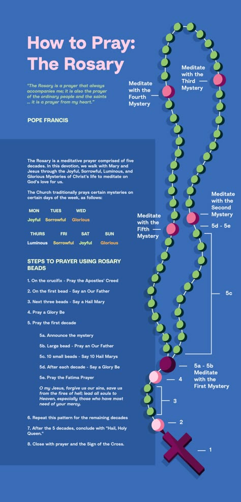 Holy Rosary Guide, How To Pray The Rosary Catholic, How To Pray The Rosary, Hail Mary Prayer Catholic, Rosary For Kids, Rosary Prayer Guide, Praying The Rosary Catholic, Rosary Guide, Rosary Meditations