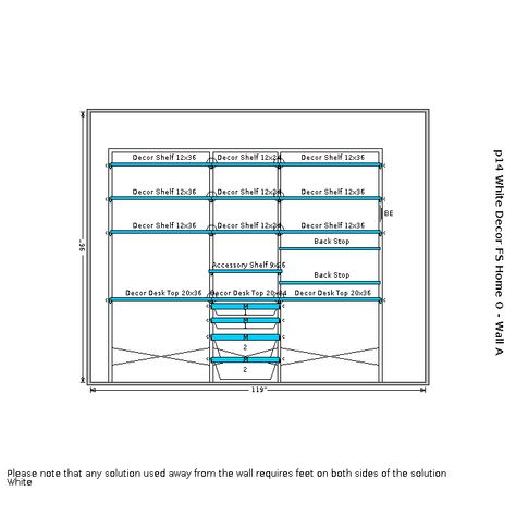 White Elfa Décor Freestanding Office | The Container Store Elfa Office, Office Shelving, Shelving Storage, White Desk, Custom Desk, Office Office, The Container Store, Planning And Organizing, Custom Closets