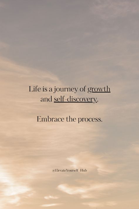 Life is a journey of growth and self-discovery. Embrace the process and evolve. #EmbraceGrowth #SelfDiscovery #JourneyOfLife #quotes #lifelessons #life #motivation #growth Journey Of Self Discovery Quote, Life Journey Quotes Inspirational, Growth Captions, Your Journey Quotes, Life Is A Journey Quote, Journey Quotes Inspirational, New Journey Quotes, Fresh Start Quotes, Self Discovery Quotes