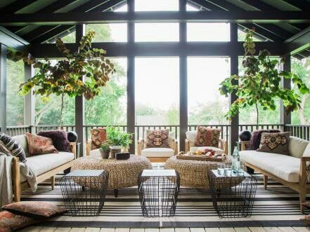 Porch Design Ideas, Glass Garage Door, Sunroom Designs, Hgtv Dream Home, Comfy Seating, Porch Furniture, Craftsman Style Home, Screened In Patio, House With Porch