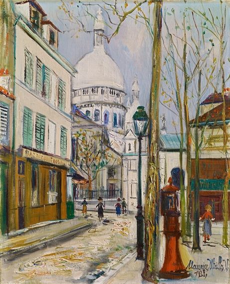 Suzanne Valadon, Maurice Utrillo, City Sketch, Paris Painting, Georges Seurat, Montmartre Paris, Sacred Architecture, Impressionist Artists, Postcard Art