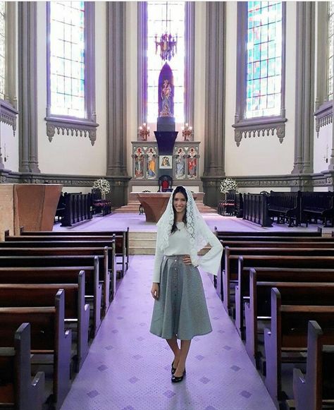 Catholic Women Fashion, Catholic Church Outfit For Women, Catholic Outfits Church, Orthodox Church Outfit, Catholic Mass Outfit, Mass Outfit Church, Catholic Church Outfit, Catholic Outfits, Marian Modesty