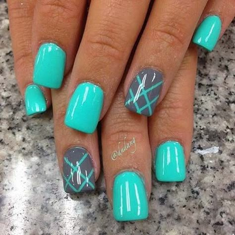 Gel Nail Design Inspiration, Trendy Gel Nails Square, Dip Nail Ideas Vacation, Gel Nails Ideas February, Teal Easter Nails, Short Nail Designs For Spring, Gel Nail Designs For Spring 2023, Springtime Nail Designs, Edgy Elegant Nails