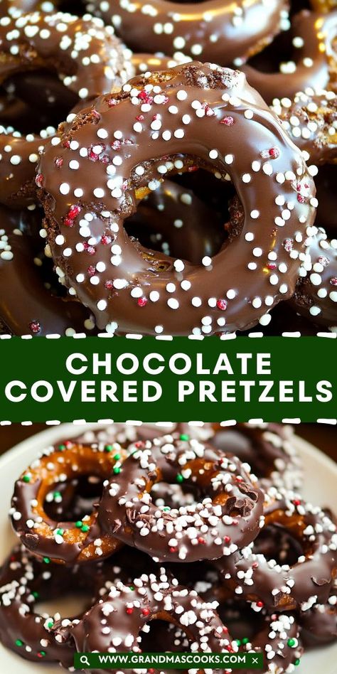 Create these deliciously festive Chocolate Covered Pretzels in no time! With a rich chocolate coating and the perfect crunch, these treats are ideal for holiday gifting or snacking. Chocolate Pretzels Christmas, Chocolate Pretzels Recipe, Pretzels Dipped, Pretzel Treats, Chocolate Festival, Covered Pretzels, Pretzels Recipe, Diy Treats, Crunchy Snack