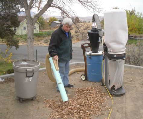 Throughout the year, we have many pine cones that need to be removed, before we can mow the lawn. Rather than rake them, and if I get to them right after they fall, a shop vac can make short work of them. However, if they sit, they start to open and their increased size clogs the vac quickly. Additional to dealing with pine cones, there is the matter of leaf clean up in the spring and fall. A shop vac doesn’t work at all for that and I’m pretty sure my wife would be unhapp... Lawn Vacuum, Build Your Own Garage, Leaf Vacuum, Best Random Orbital Sander, Diy Leaf, Best Circular Saw, Best Jigsaw, Woodworking Vise, Used Woodworking Tools