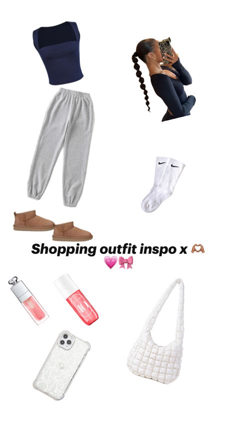 Blue top sweatpants and uggs xx Shopping Spree, Shopping Outfit, Outfit Ideas, Outfit Inspo, Quick Saves