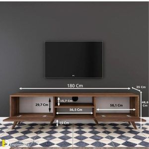 TV Unit Dimensions And Size Guide - Engineering Discoveries Gold Tv Stand, Tv Height, Tv Wall Panel, White Tv Unit, White Tv Cabinet, Tv Stand Bookshelf, Wall Unit Designs, Tv Rack, Tv Cabinet Design