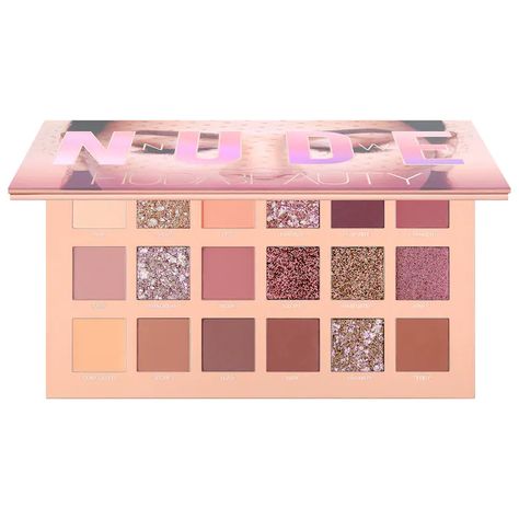 The New Nude Eyeshadow Palette - HUDA BEAUTY | Sephora The New Nude Eyeshadow Palette, Jaclyn Hill Eyeshadow Palette, Nude Eyeshadow Palette, Too Faced Natural Eyes, Best Eyeshadow Palette, New Eyeshadow Palettes, Eye Makeup Palette, Nude Palette, Soft Glam Makeup