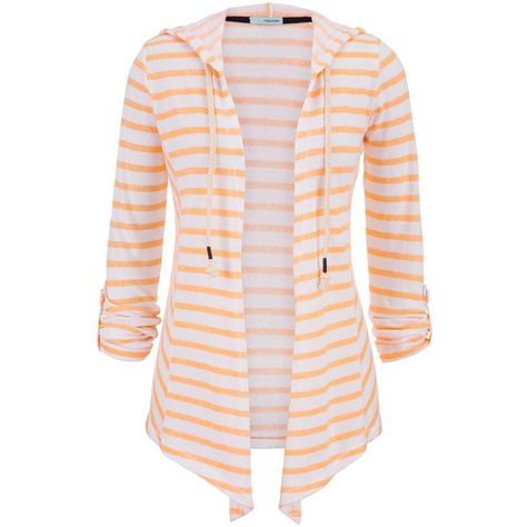 maurices Striped Open Front Cardigan With Hood And Rope Ties ($7.50) ❤ liked on Polyvore featuring tops, cardigans, jackets, sweaters, melon combo, pink long sleeve top, roll top, striped open front cardigan, long sleeve cardigan and long sleeve open front cardigan Maurices Style, Cardigan With Hood, Tie Cardigan, Fall Attire, Denim Fashion Women, Cardigan Long Sleeve, Cardigan Long, Open Front Cardigan, Autumn Fashion Women