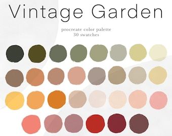 Earth Tones Color Palette, 30 Handpicked Swatches for Procreate, Colors for Graphic Design and Digital Art, Nature Inspired Color Palette - Etsy UK