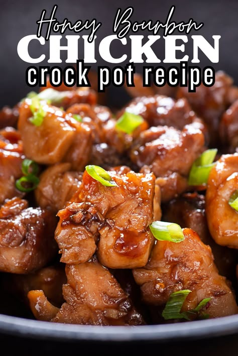 Honey Bourbon Chicken Slow Cooker Recipe 3 Honey Bourbon Chicken Slow Cooker Recipe Crock Pot Bourbon Chicken, Slow Cooker Bourbon Chicken, Honey Bourbon Chicken, Bourbon Chicken Crockpot, Chicken Slow Cooker, Bourbon Chicken Recipe, Honey Bourbon, Beer Chicken, Chicken Crockpot Recipes Easy