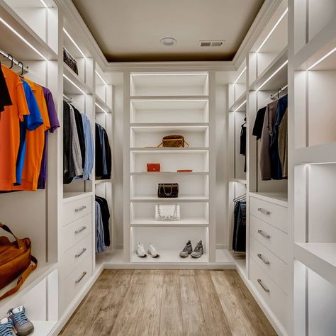 Reaching your closet goal is our main goal too! ⁠ ⁠ Tag a friend who would a closet like this too!    Design by Patrick Hayes⁠ 📸 by @closet_factory_colorado⁠ Luxury Closet Ideas, Classic Wardrobe Design, Luxury Wardrobe Design, Master Closets, Closet Factory, Master Closet Design, Wardrobe Organization, Glass Wardrobe, Closet Luxury