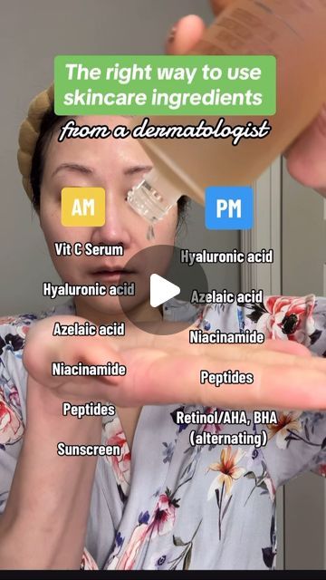 Jenny Liu, MD FAAD , Skincare expert on Instagram: "Gotten lots of questions after my last ingredients video so I’ve listed out when to use what for the common ingredients (this does not include the order of application)! But if you want me to discuss layering lmk in the commons below #skincare #skincareingredients #skincaretips #skincareroutine #skincarecommunity Do you use vitamin C one or twice a day?" Skincare Order Of Application, In What Order To Apply Skincare, How Long Does Skincare Take To Work, Proper Order To Apply Skincare, Right Steps For Skincare, Skincare Explained, Skin Care Order, My Last, Skincare Ingredients