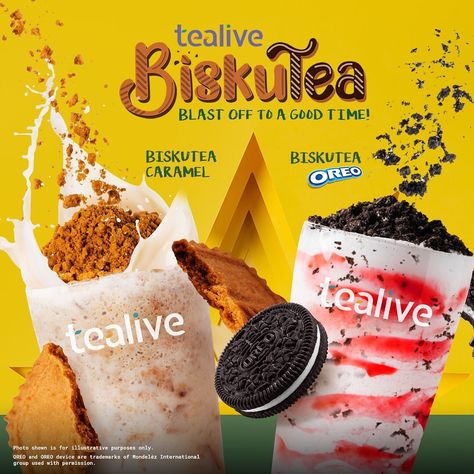 Tealive Menu, Tea Reference, Poster Drink, Mondelez International, Digital Banner, Food Advertising, Feed Ig, Drinks Design, Poster Ads