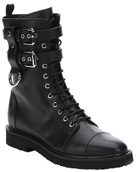 Giuseppe Zanotti black leather buckle strap combat boots Outfit Shifting, Black Army Boots, Tall Combat Boots, Black Military Boots, Black Mid Calf Boots, Tall Lace Up Boots, Combat Boots Black, Tall Black Boots, Sock Ankle Boots