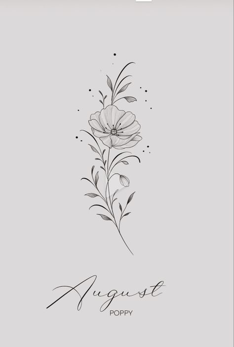 Tattoo Ideas For September, Different Kinds Of Flowers Tattoos, July Floral Tattoo, February Flower Tattoo Primrose, Single Gladiolus Flower Tattoo, August Tattoo Flower, August Birth Flower Tattoo Fine Line, August And February Birth Flower Tattoo, August Flower Spine Tattoo