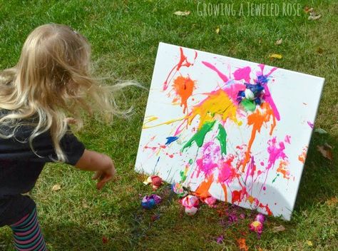 Family Easter Activites  |  WinterKids.com Filled Eggs, Choice Board, Easy Easter Crafts, Baby Painting, Egg Crafts, Egg Painting, How To Make Paint, Easter Activities, Easter Crafts For Kids