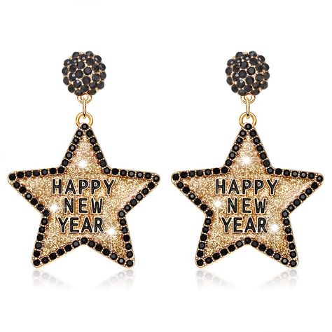 PRICES MAY VARY. ✔New Year’s Eve Earrings: December 31st is about glitz, glam, and glamour, and you can’t ring in the new year without accessories that rival the sparkle of the ball. Our New Year earrings are the best way to welcome the new year, features a large glitter star dangle that say ‘Happy New Year’, with a sparkle crystal edge. These beautiful star earrings can enhances your dressing more and adding the festive atmosphere ✔Rhinestone Holiday Earrings: There’s no better way to make an i Special Event Outfit, Star Dangle Earrings, Metal Clay Jewelry, New Years Eve Decorations, Earring For Women, Party Earrings, Holiday Earring, Glitter Stars, Holiday Jewelry