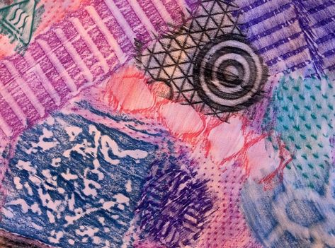 Going on a Texture Hunt! (Crayon Rubbing) | Denette Fretz Crayon Rubbing, Elements Of Art Texture, Texture Art Projects, Elements Of Art Space, Grade 1 Art, Exploration Art, Abstract Art Projects, Kindergarten Art Lessons, Landscapes Abstract