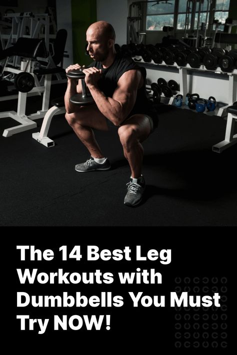 Most people serious about working out have at least one day per week dedicated to their leg muscles. Oftentimes, leg-day workouts are designed for a full gym setup and require barbells, medicine balls, squat racks, boxes, and more equipment. But if you need to do leg day at home, you need dumbbell Dumbell Leg Day, Leg Day Workout At Home Men, Leg Day Workout Dumbbells, Dumbbell Leg Exercises, Leg Day Workout At The Gym Men, Leg Workout Men, Effective Leg Workouts, Leg Day Workout At The Gym, Leg Day At Home