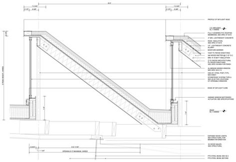 Gallery of Pomona College Studio Art Hall / wHY - 48 Skylight Section, Skylight Architecture, Why Architecture, Sawtooth Roof, Pomona College, Skylight Design, Timeless Architecture, Roof Architecture, Architectural Section