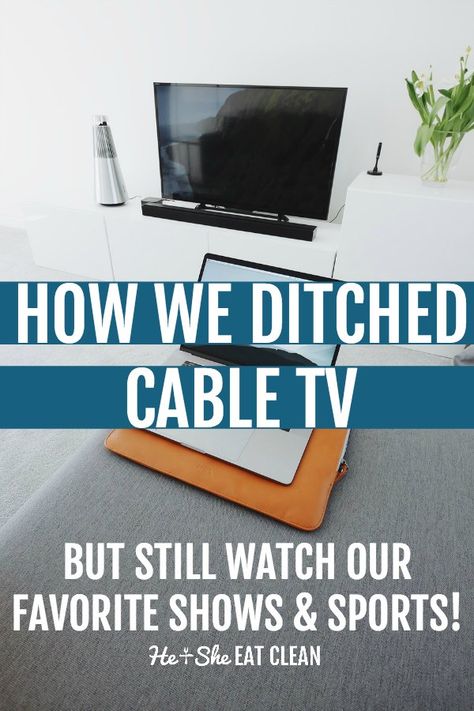 Here’s how to watch TV without cable and still watch all of your favorite shows and sports. Quit wasting money each month on cable TV. #frugal #money #budget #cable #heandsheeatclean #savemoney Cable Tv Hacks, Watch Tv Without Cable, Tv Alternatives, Roku Hacks, Cable Tv Alternatives, Free Internet Tv, Free Tv And Movies, Tv Without Cable, Tv Hacks