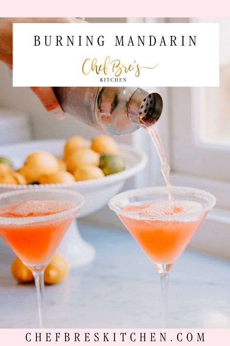 🍸 Looking for the perfect summer cocktail for your next girls night? Look no more! This Burning Mandarin Recipe is a sure fire crowd pleaser! #burningmandarin #cocktailrecipe #summerecipes Mandarin Vodka Cocktails, Mandarin Cocktail, Absolute Mandarin Vodka Cocktail Recipes, Mango Nectar Cocktail, Citrus Rum Cocktails, Orange Mango Sparkling Ice Cocktail, Mandarine Recipes, Mandarin Juice, Spicy Cocktail