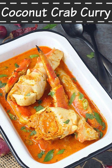 Crab Curry Recipe With Coconut | Kerala Njandu Curry. #coconutcrabcurry #crab #crabrecipes #seafood #seafoodrecipes @aromaticessence Coconut Crab Recipe, Curry Crab Recipe, Crab Curry Recipe, Goan Cuisine, Curry Crab, Crab Bake, Crab Curry, Crab Recipe, Coconut Crab