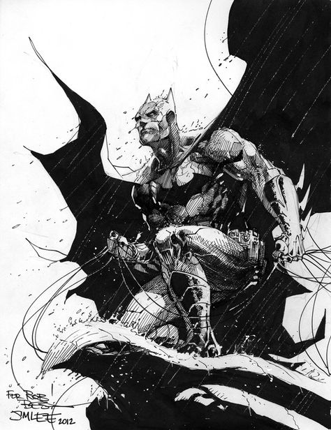 Batman by Jim Lee Jim Lee Batman, Jim Lee Art, Batman Drawing, I Am Batman, Heroic Fantasy, Univers Dc, Batman Artwork, Jim Lee, Batman Comic Art