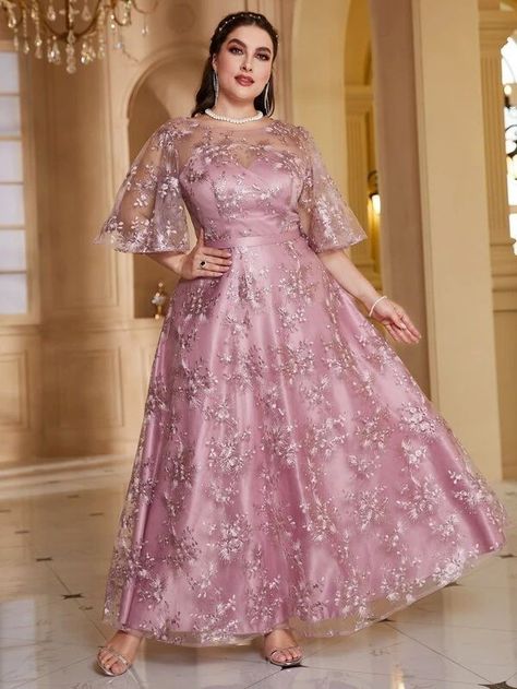 Plus Size Fancy Dresses, Embroidery Dress Wedding, Mommy Dress, Plus Size Bridesmaid Dresses, Floral Embroidery Dress, Pakistani Dresses Online, Mother Of The Bride Dresses Long, Lace Dress Design, Fancy Wedding Dresses