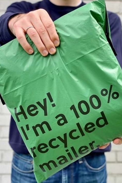 Keep waste out of landfills and extend the life of materials already in use! noissue Recycled Poly Mailers come with an extra adhesive to encourage easy reuse from customers. Learn more! 🙌🏻 Environment Friendly Packaging, Sustainable Product Design, Juice Packaging, Shipping Products, Eco Packaging, Compost Bags, Eco Friendly Packaging, Eco Friendly Design, Eco Friendly Clothing