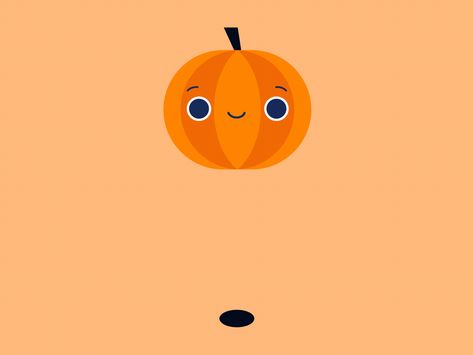 Halloween Animation Gif, Squash And Stretch Animation Gif, Cute Halloween Gif, Pumpkin Animation, Thanksgiving Animation, Fall Animation, Halloween Animation, Halloween Gifs, Animated Pumpkins