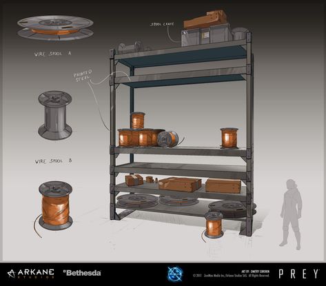 Futuristic Props Concept Art, Scifi Props Concept Art, Cyberpunk Props Concept Art, Sci Fi Equipment Concept Art, Sci Fi Concept Art Props, Sci Fi Room, Arkane Studios, Architecture 3d, Sci Fi Props